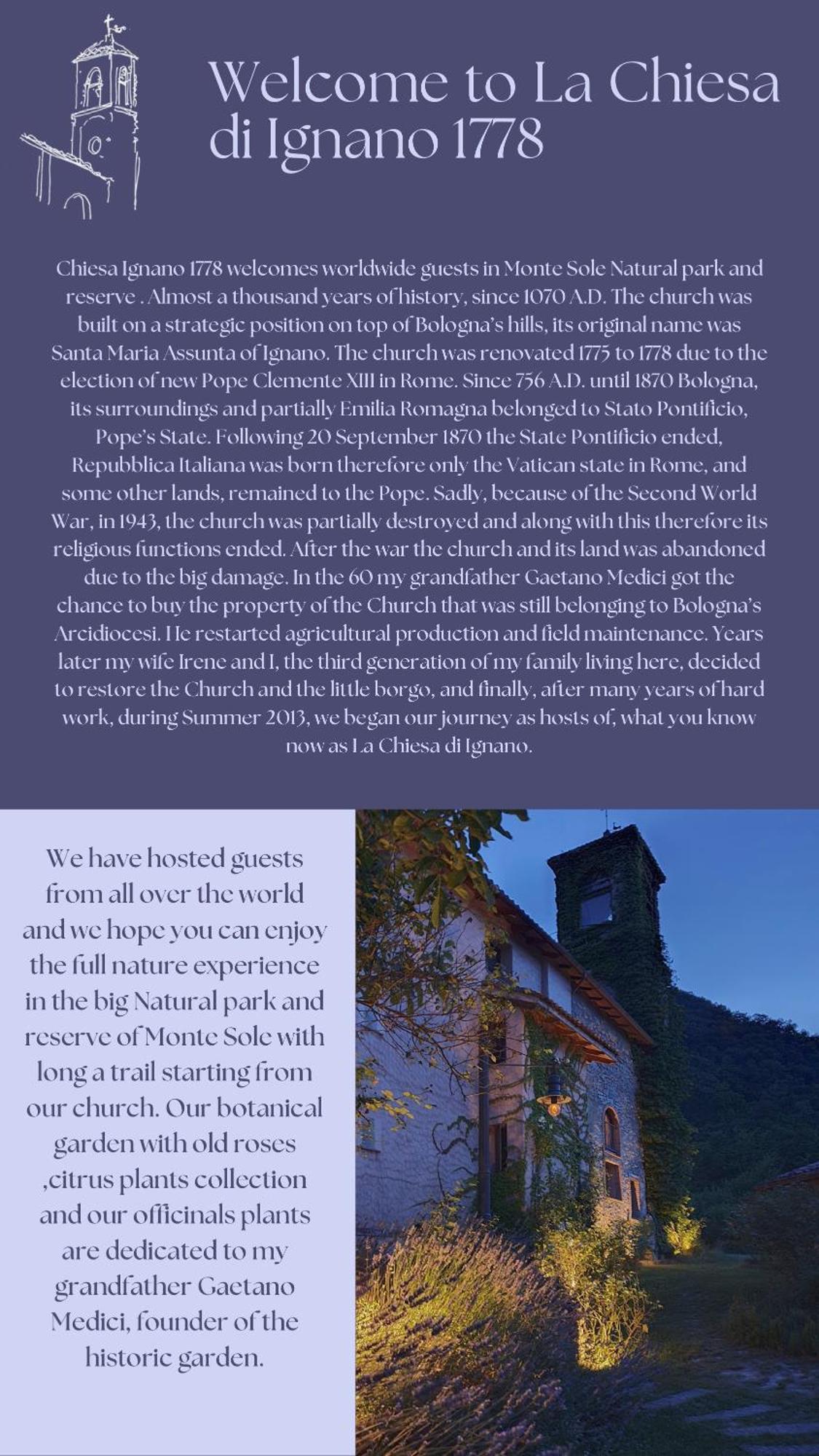 Vila Chiesa Ignano 1778 Marzabotto Exteriér fotografie